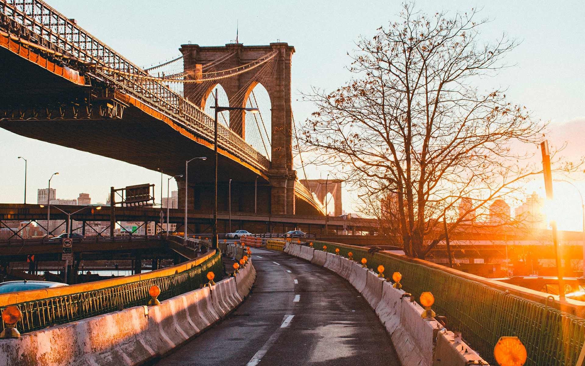 landscape, Bridge, Sunlight, Road, New York City, Urban, Architecture, Trees Wallpaper