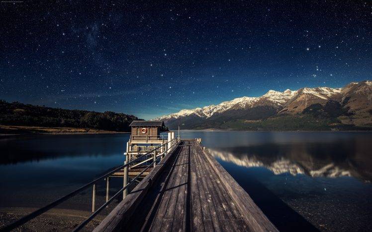 water, Landscape, Mountain, Stars, Lake HD Wallpaper Desktop Background