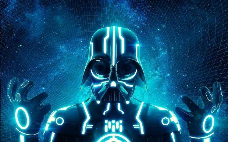 Star Wars, Darth Vader, Fan Art, Tron, Mix Up HD Wallpaper Desktop Background