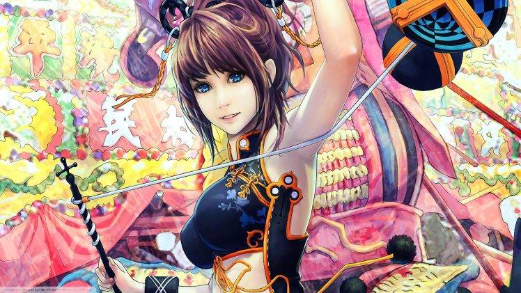 colorful, Anime, Anime Girls, Original Characters HD Wallpaper Desktop Background