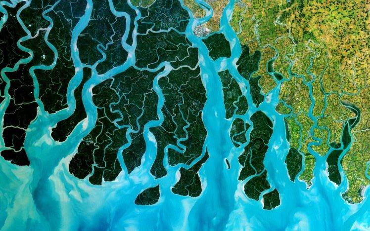 aerial View, Nature, Bangladesh, Ganges, River, Water, Landscape HD Wallpaper Desktop Background