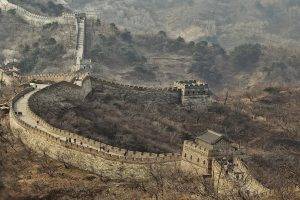 architecture, Landscape, Great Wall Of China, Fall, Nature, Trees, Tower, Tourism