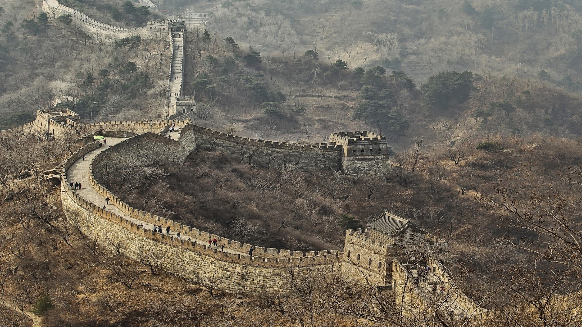 architecture, Landscape, Great Wall Of China, Fall, Nature, Trees, Tower, Tourism Wallpaper