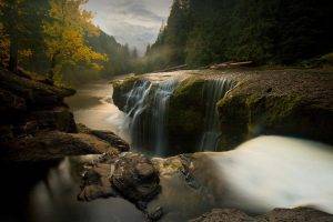 nature, Landscape, Water, Trees, Washington State, River, Waterfall, Stream, USA, Rock, Forest, Fall, Long Exposure