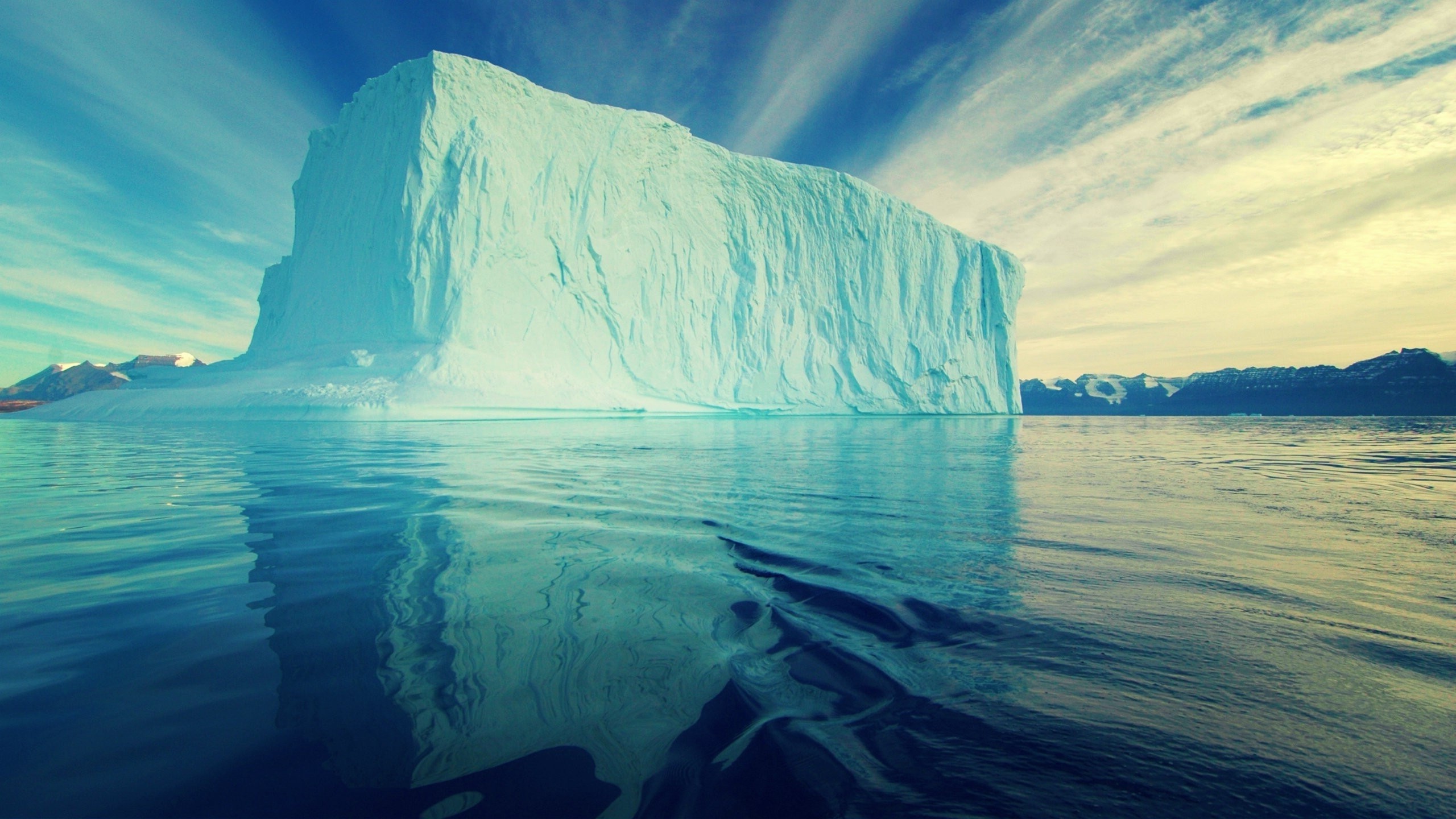 nature, Landscape, Sea, Clouds, Antarctica, Iceberg, Glaciers, Reflection, Blue, Snow Wallpaper