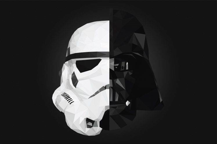 Star Wars, Darth Vader, Low Poly, Splitting HD Wallpaper Desktop Background