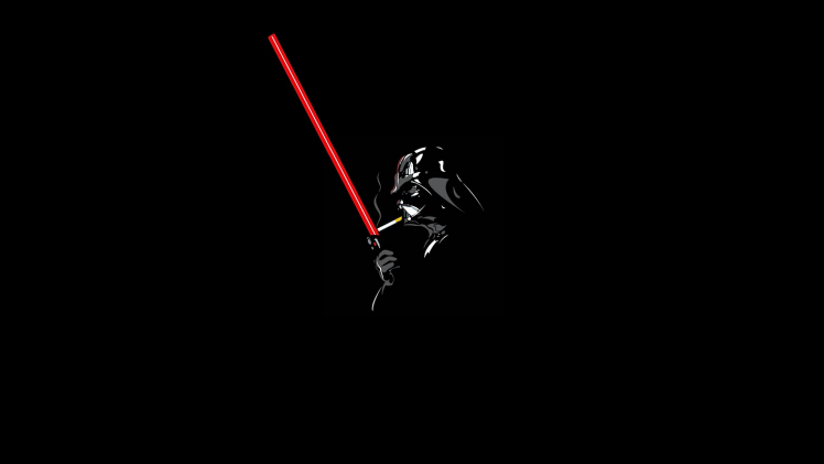 Lightsaber Smoking Darth Vader Humor Star Wars Black