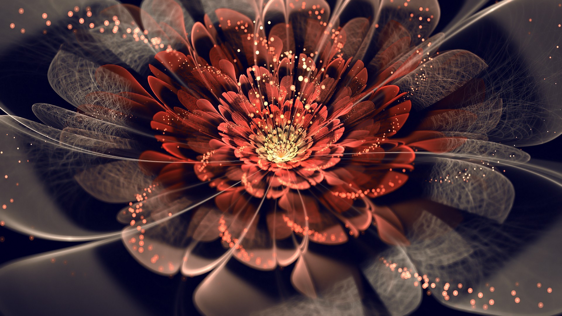 flowers, Fractal, Abstract, Fractal Flowers Wallpapers HD / Desktop and