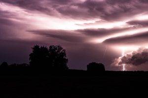 landscape, Storm, Thunder, Multiple Display