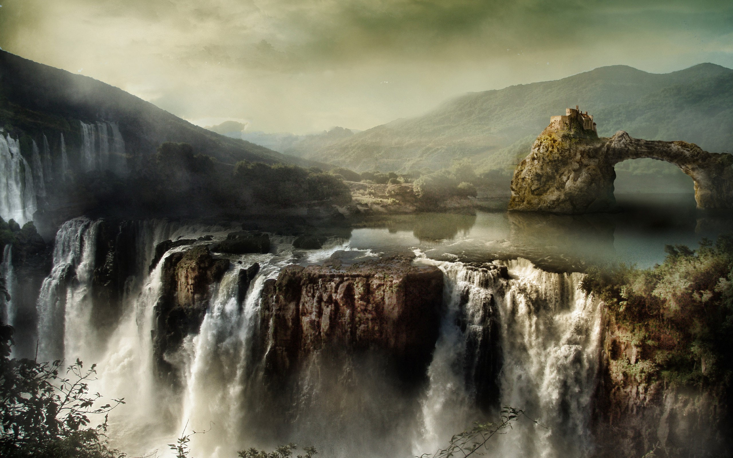 nature, Landscape, Waterfall, Water Wallpaper
