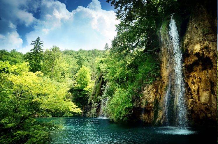 nature, Landscape, Waterfall, Water HD Wallpaper Desktop Background
