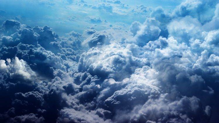 nature, Landscape, Clouds, Bird’s Eye View, Blue, Sky HD Wallpaper Desktop Background