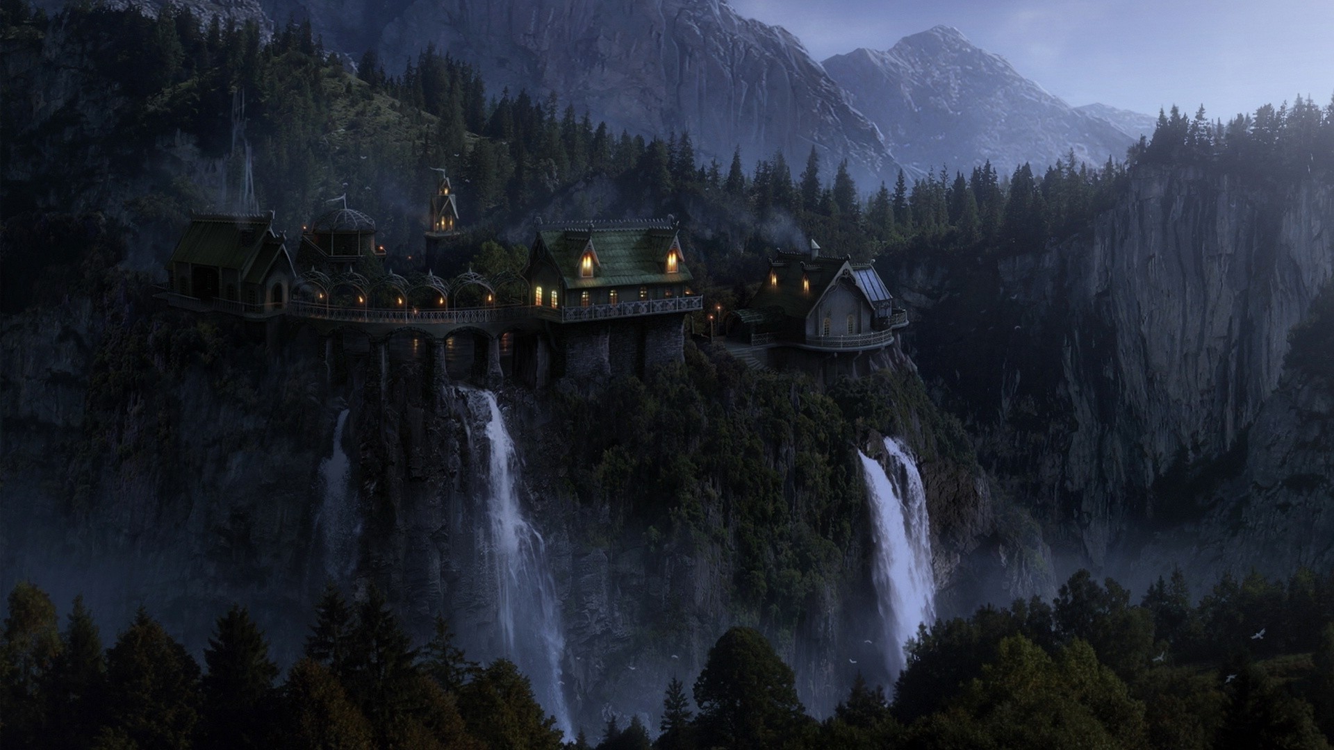landscape, The Lord Of The Rings, Rivendell, The Hobbit, Fantasy Art