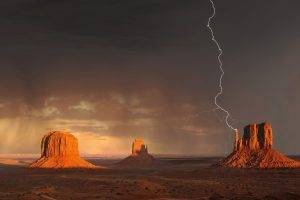 storm, Nature, Landscape, Desert