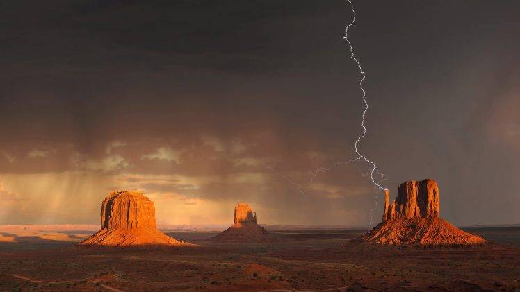 storm, Nature, Landscape, Desert HD Wallpaper Desktop Background