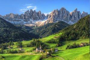 mountain, Village, Summer, Forest, Tyrol, Grass, Nature, Landscape, Green, Morning