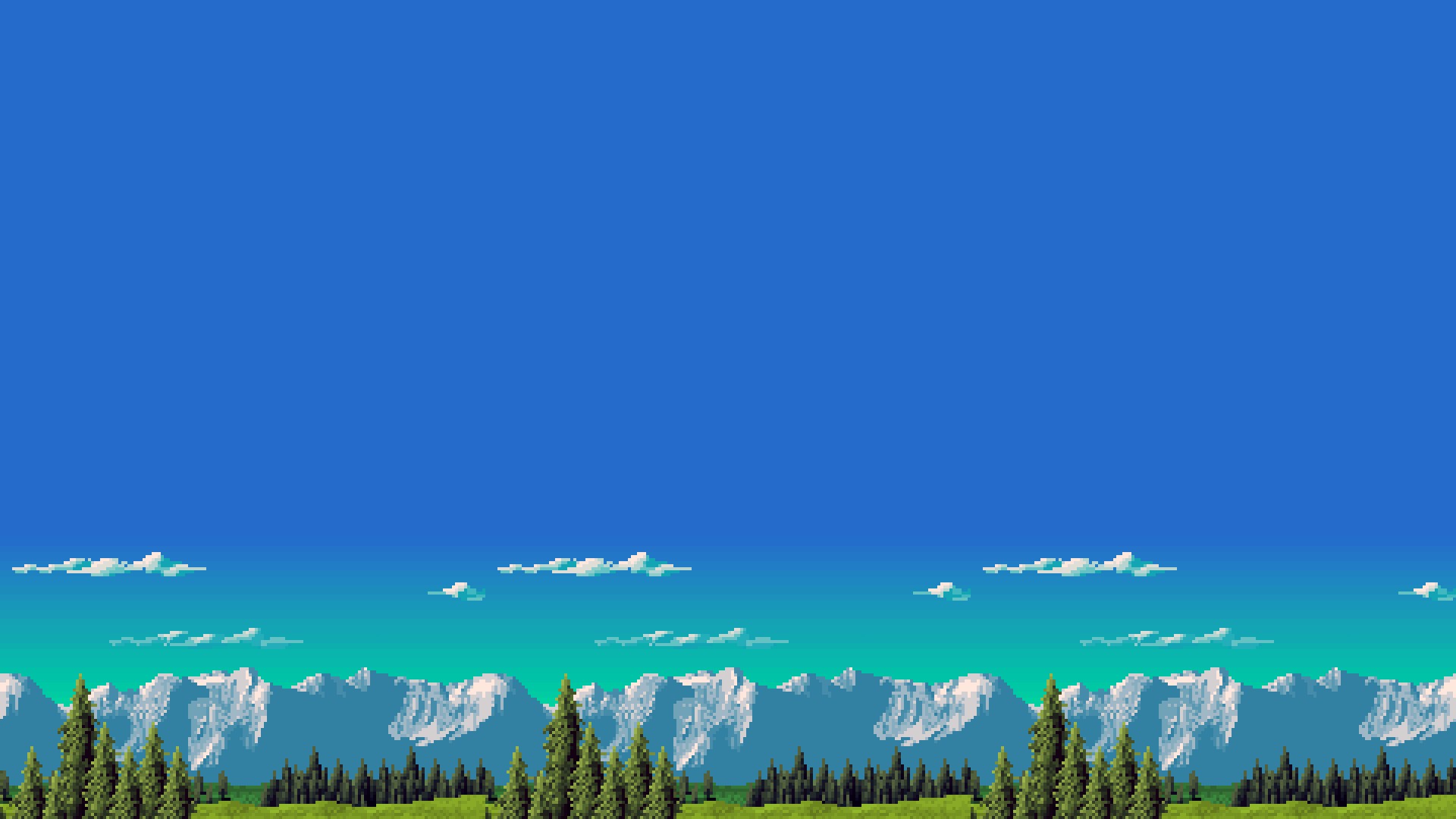 retro Games, Mountain, 8 bit Wallpaper