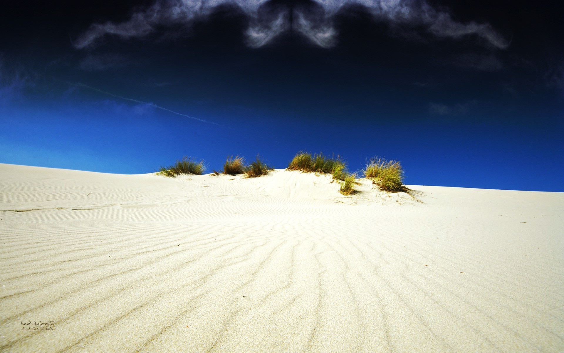 sand, Desert, Landscape, Shrubs Wallpaper