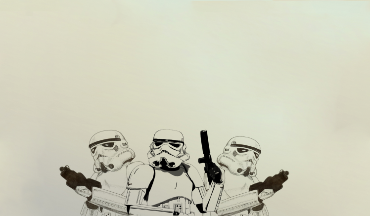 Star Wars, Stormtrooper, Simple Background HD Wallpaper Desktop Background