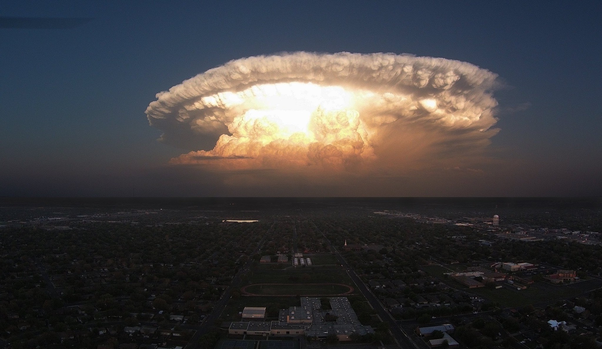 supercell (nature), Storm, Clouds, Texas, Cityscape, Nature, Lights, Landscape Wallpaper