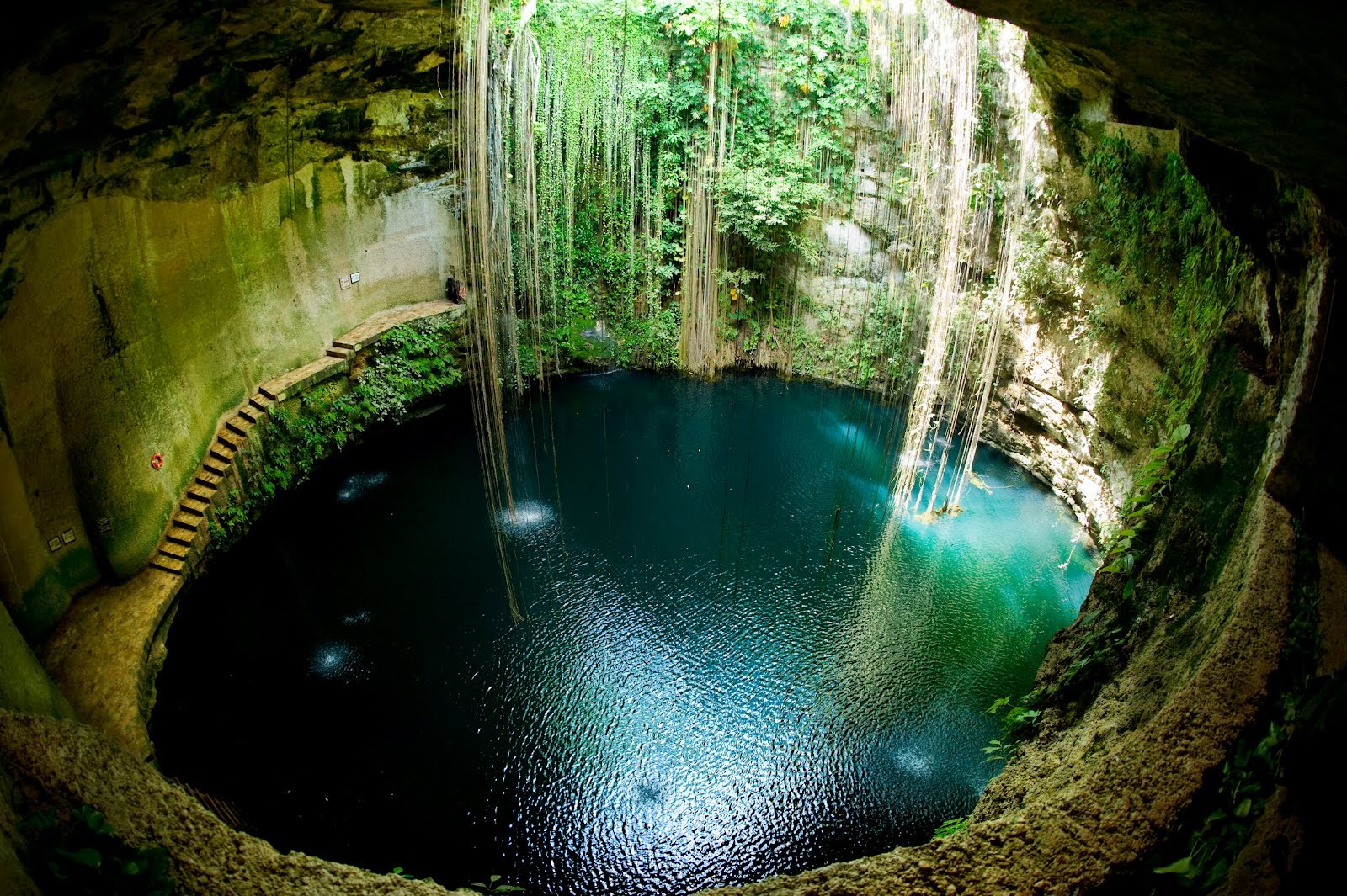 cenotes, Pit, Sinkholes, Mexico, Water, Circle, Cave, Scuba Diving ...