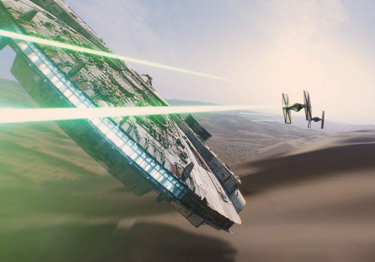 Star Wars, Star Wars: Episode VII   The Force Awakens, Millennium Falcon HD Wallpaper Desktop Background
