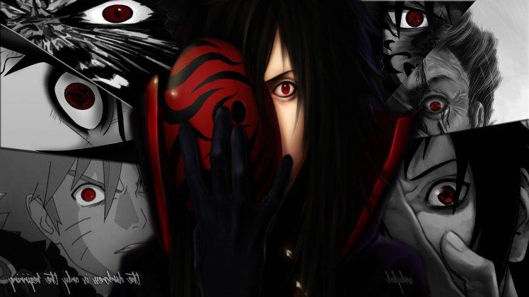 Naruto Shippuuden, Anime, Sharingan, Uzumaki Naruto, Uchiha Sasuke, Uchiha Madara HD Wallpaper Desktop Background
