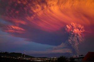 Calbuco Volcano, Eruptions, Ash, Clouds, Toxic, Volcano, Smoke, Sunset, Puerto Montt, Chile, Huge, Heat, Nature, Landscape, World