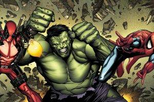 Hulk, Spider Man, Deadpool, Marvel Comics