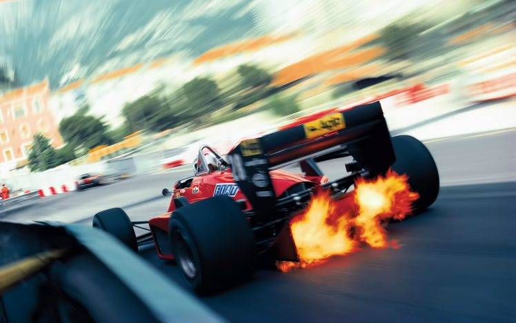 Ferrari, Racing, Formula 1, Vintage, Blurred HD Wallpaper Desktop Background