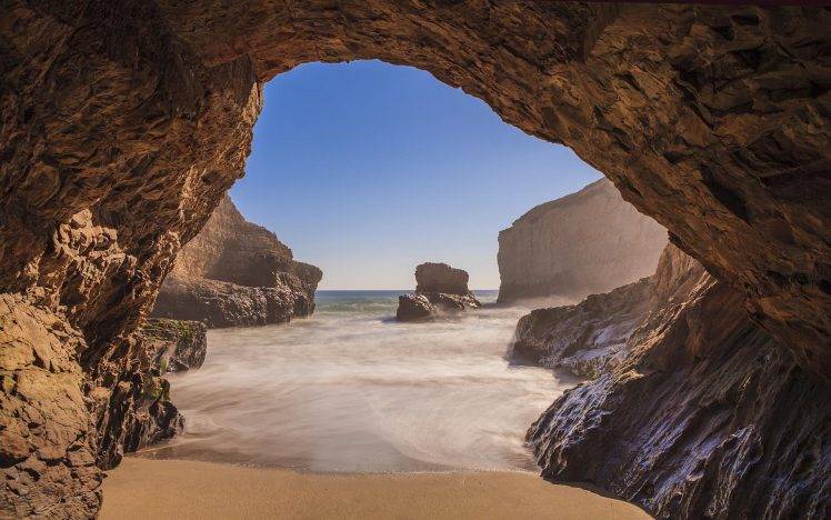 Beach Nature Landscape Sea Cave Wallpapers Hd Desktop And Mobile