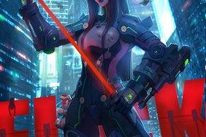 anime Girls, Cyberpunk, Warrior