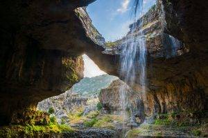 cave, Waterfall, Gorge, Lebanon, Erosion, Nature, Landscape