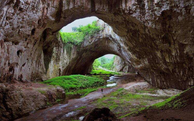 cave, River, Grass, Bulgaria, Rock, Huge, Nature, Landscape HD Wallpaper Desktop Background