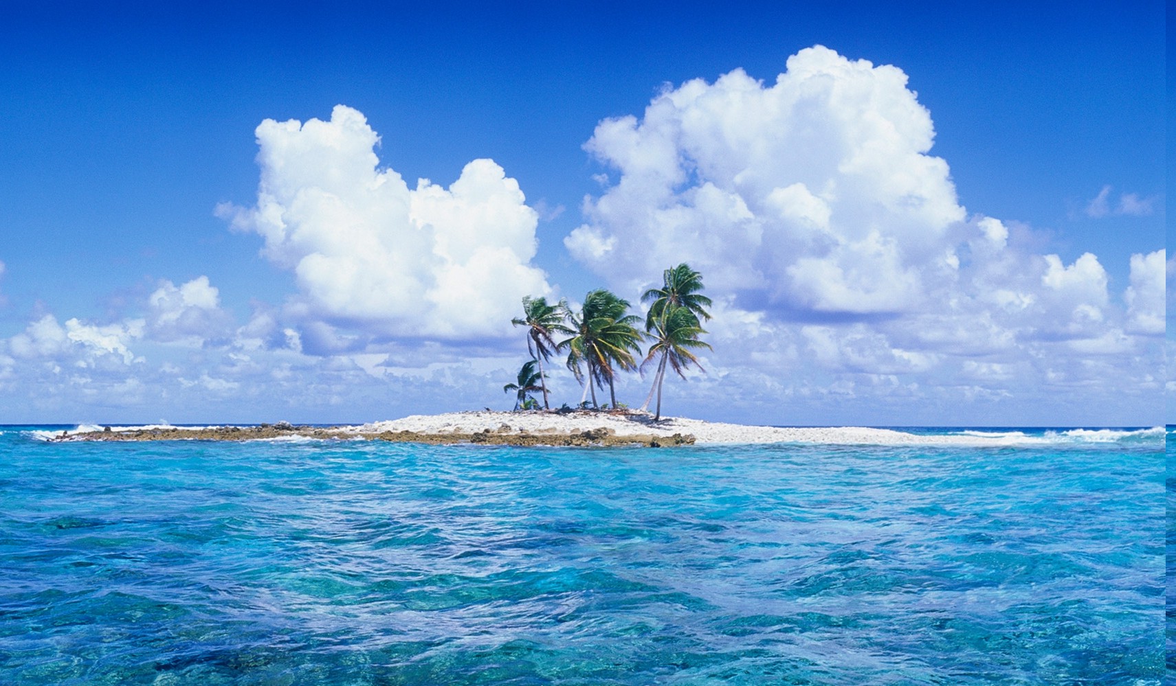atolls, Sea, Clouds, Beach, Tropical, Water, Nature, Landscape Wallpaper
