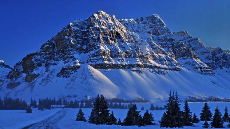 mountain, Nature, Landscape, Trees, Snow HD Wallpaper Desktop Background