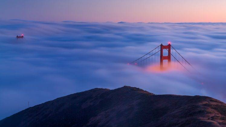 landscape, Golden Gate Bridge, Mist HD Wallpaper Desktop Background