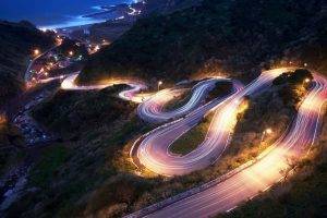 road, Hairpin Turns, Landscape, Mountain