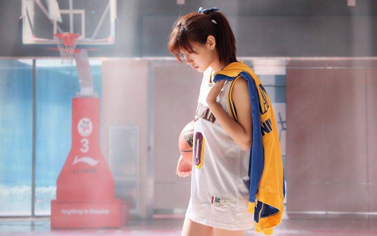 Asian, Women, Model, Basketball HD Wallpaper Desktop Background