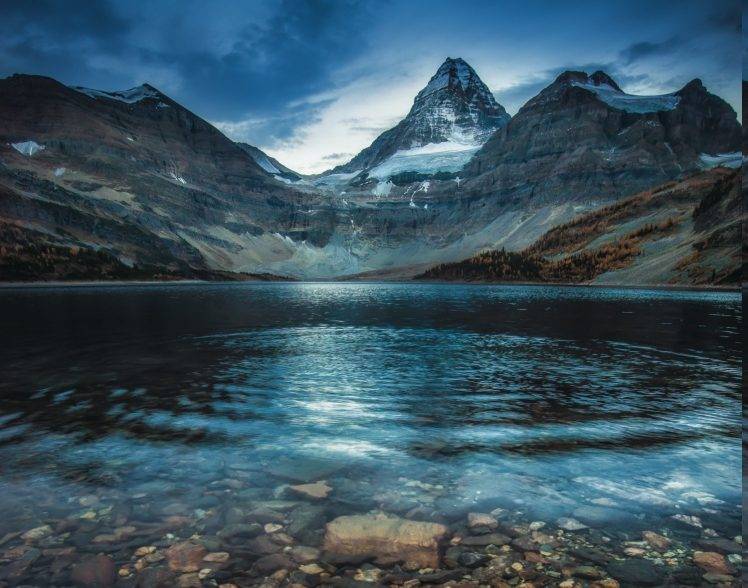 mountain, Lake, Sunrise, Forest, Fall, Snowy Peak, Water, Nature, Landscape HD Wallpaper Desktop Background