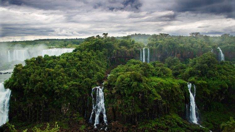 nature, Landscape, Waterfall, Forest, Tropical Forest HD Wallpaper Desktop Background
