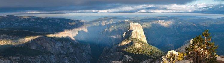 multiple Display, Half Dome, Yosemite National Park, Landscape HD Wallpaper Desktop Background