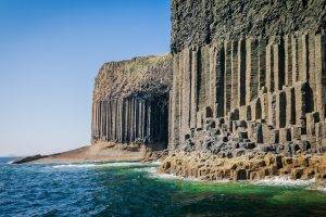 Staffa Island, Scotland, Pillar, Columns, Rock, Cliff, Sea, Nature, Erosion, Landscape, UK, Rock Formation