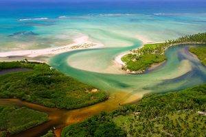 forest, River, Jungles, Brazil, Aerial View, Estuaries, Beach, Sea, Nature, Landscape