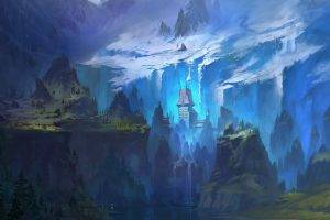 fantasy Art, Landscape, Blue
