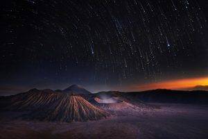 Weerapong Chaipuck, Long Exposure, Stars, Sky, Landscape, Nature, Volcano, Mountain