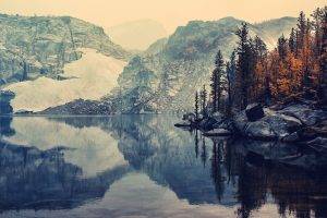 nature, Landscape, Lake, Cold, Reflection