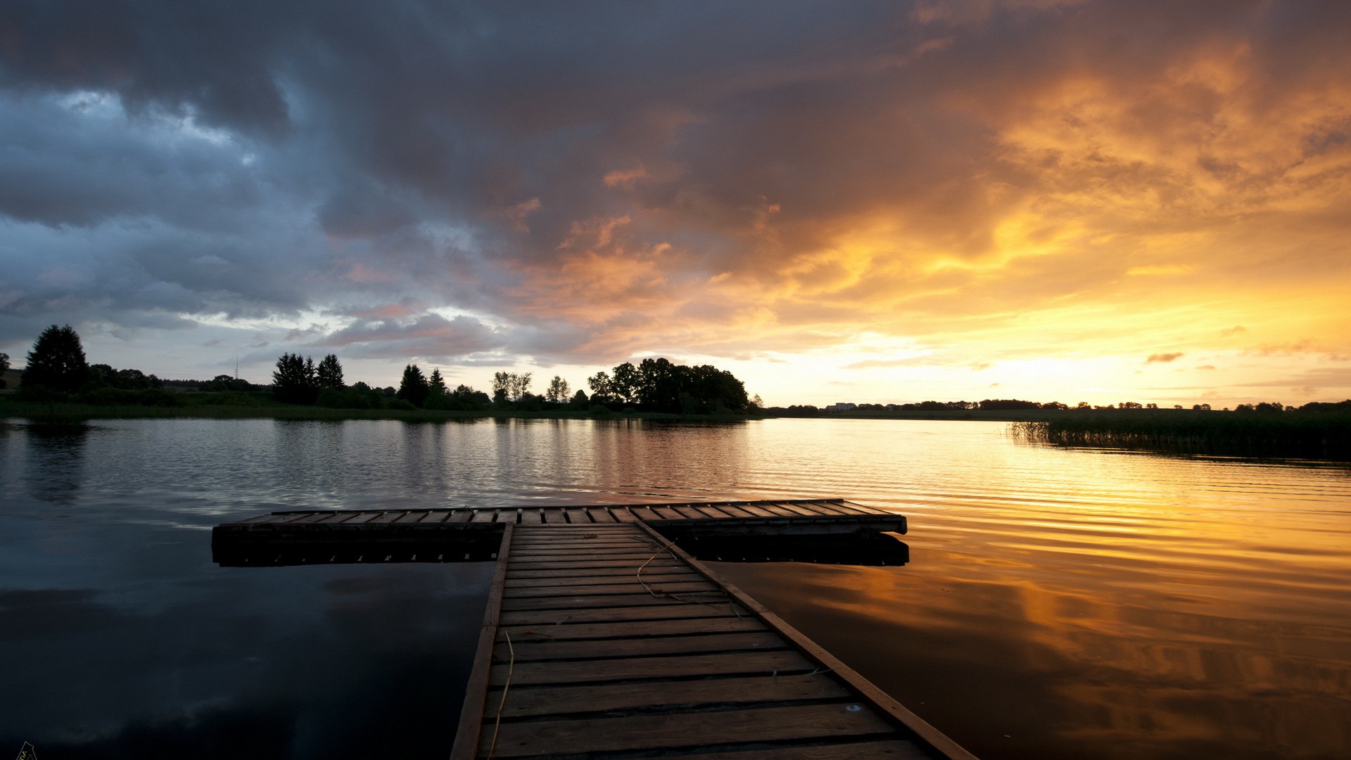 nature, HDR, Sunset, Lake, Landscape Wallpaper