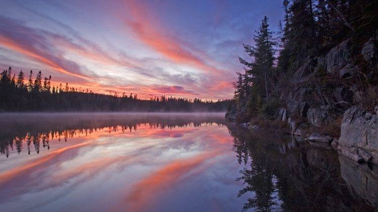 nature, Lake, Landscape, Trees, Forest, Reflection HD Wallpaper Desktop Background