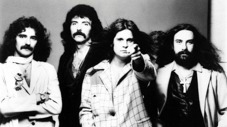 men, Musicians, Black Sabbath, Ozzy Osbourne, Geezer Butler, Toni Iommi, Bill Ward, Legends, Rock Stars, Monochrome, Long Hair, Vintage HD Wallpaper Desktop Background